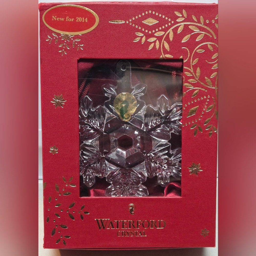 Waterford 2014 Snow Crystal Pierced Christmas Ornament